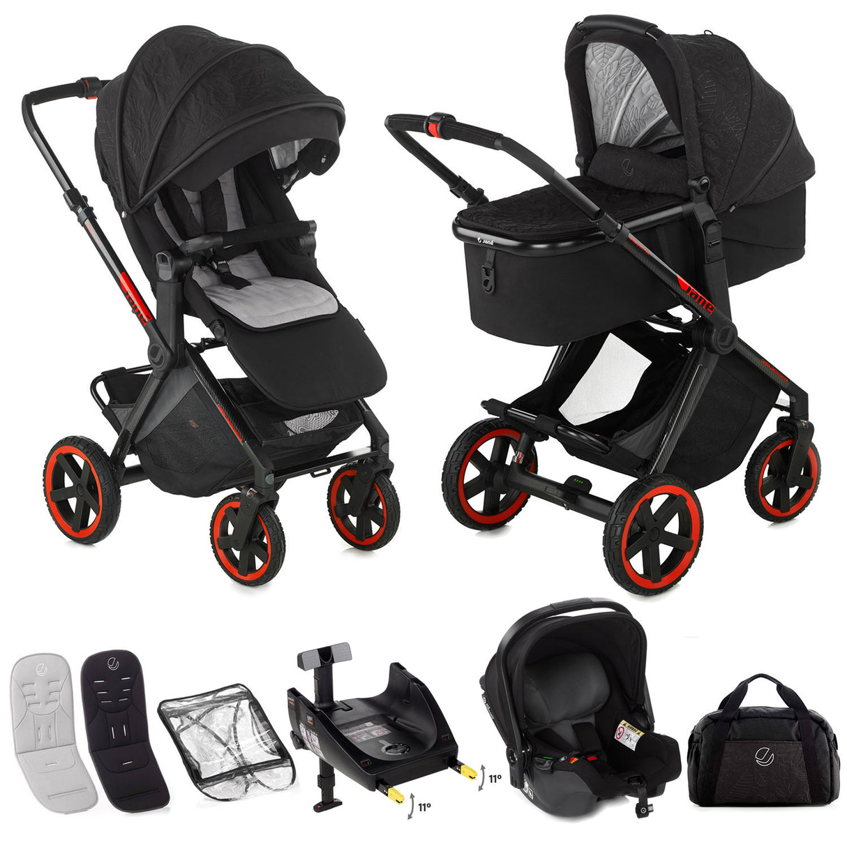 Jané Limited Edition Crosslight Pro Carbon 3in1 Travel System with Koos Car Seat