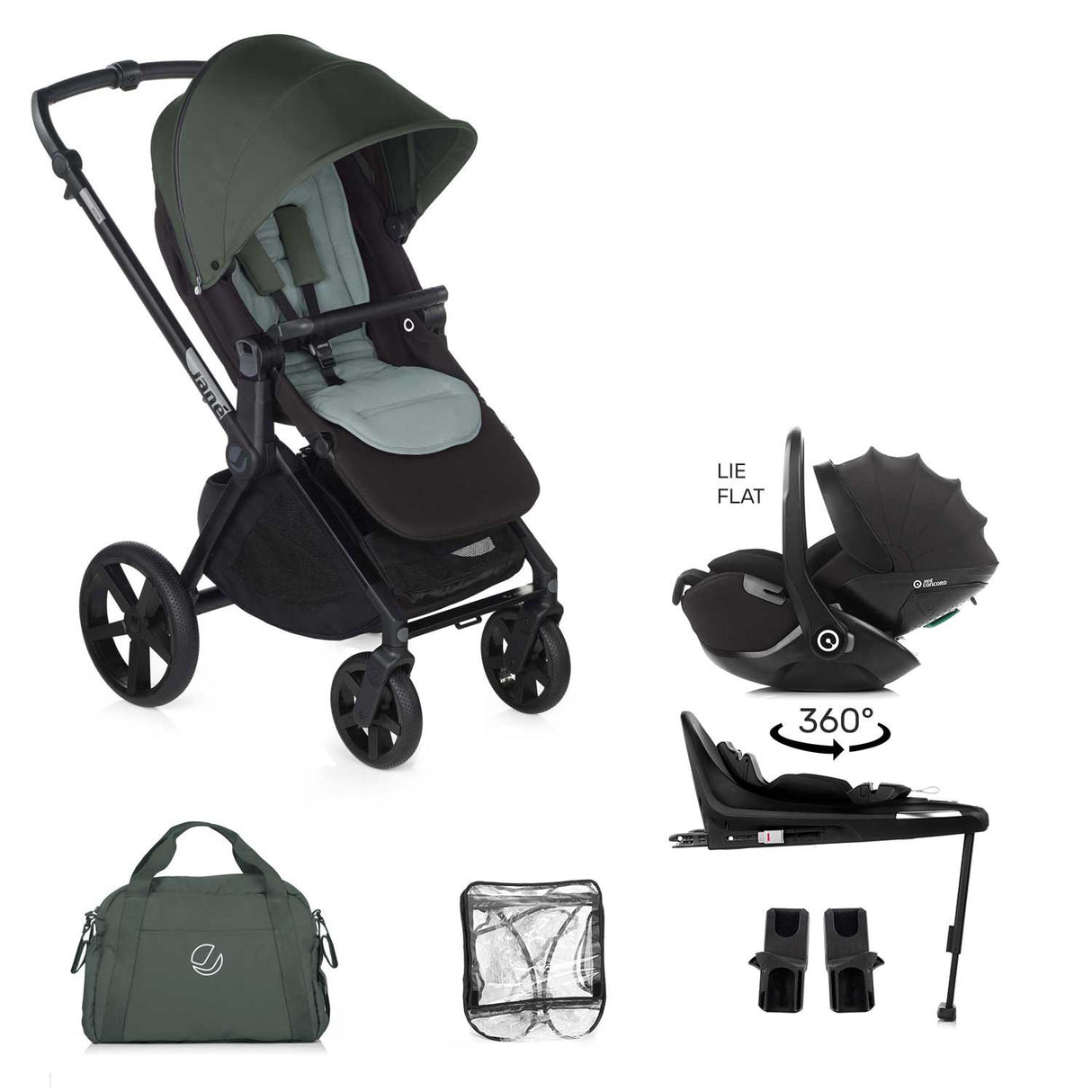 Jane Muum-4 Kombibaby 360 Lie-Flat Car Seat Travel System