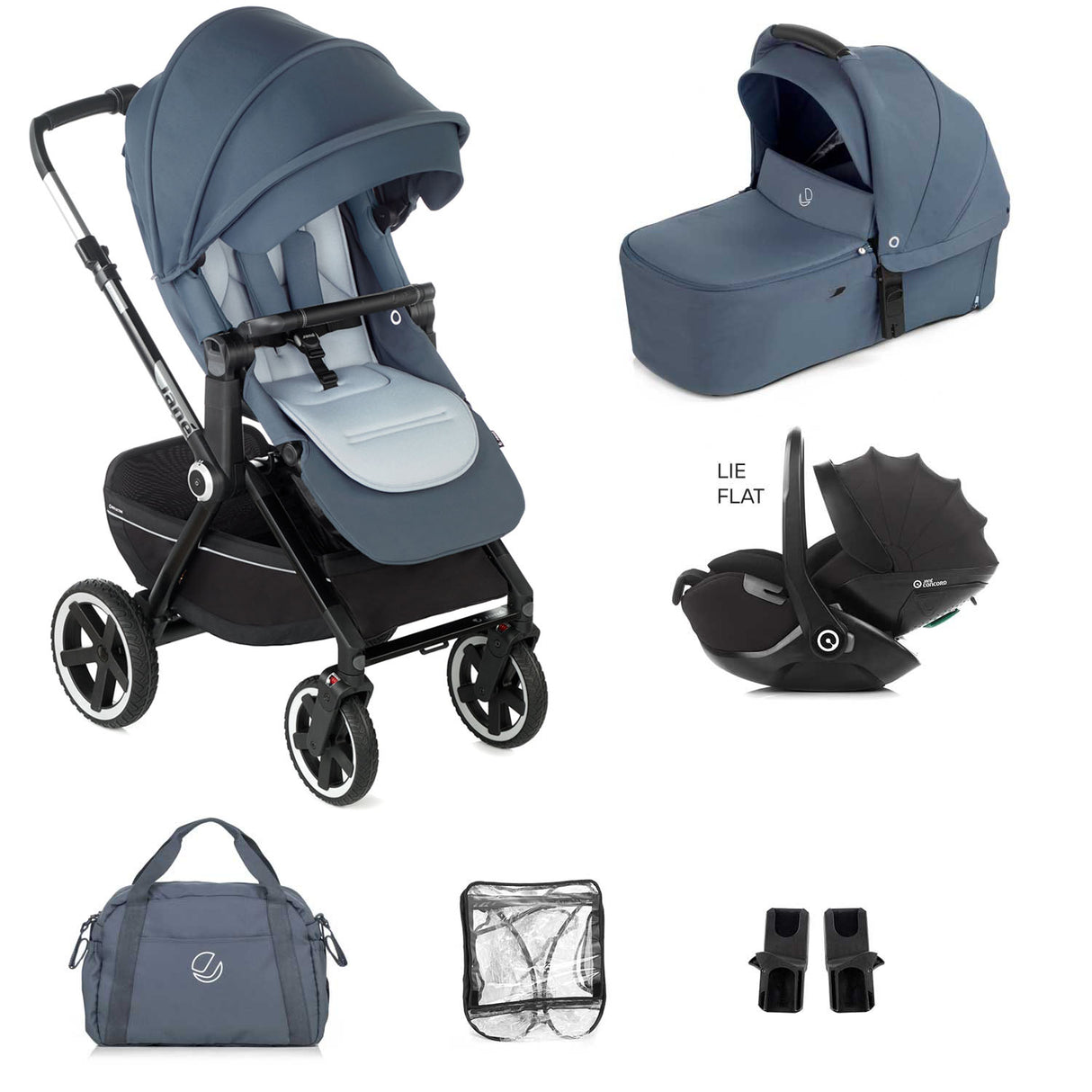 Jane Crosslight-3 Trio Kombibaby 360 Lie-Flat Car Seat Travel System