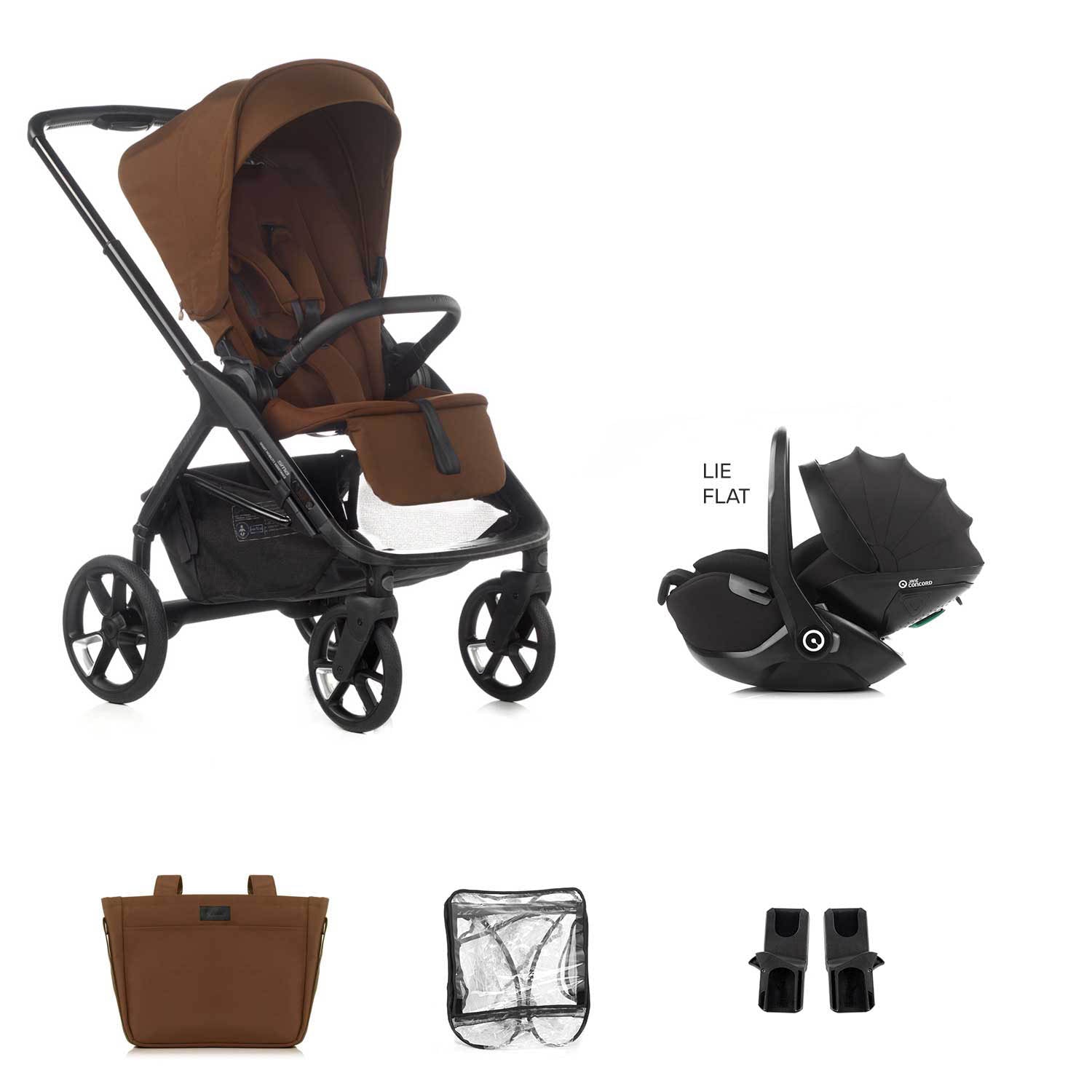 Jane Keep Pushchair + Kombibaby Lie-Flat 360 Baby Car Seat Bundle
