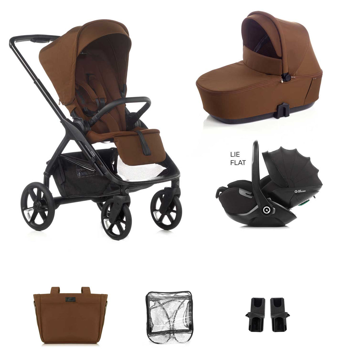 Jane Keep 3in1 + Sleep Carrycot + Kombibaby Lie-Flat 360 Baby Car Seat Bundle