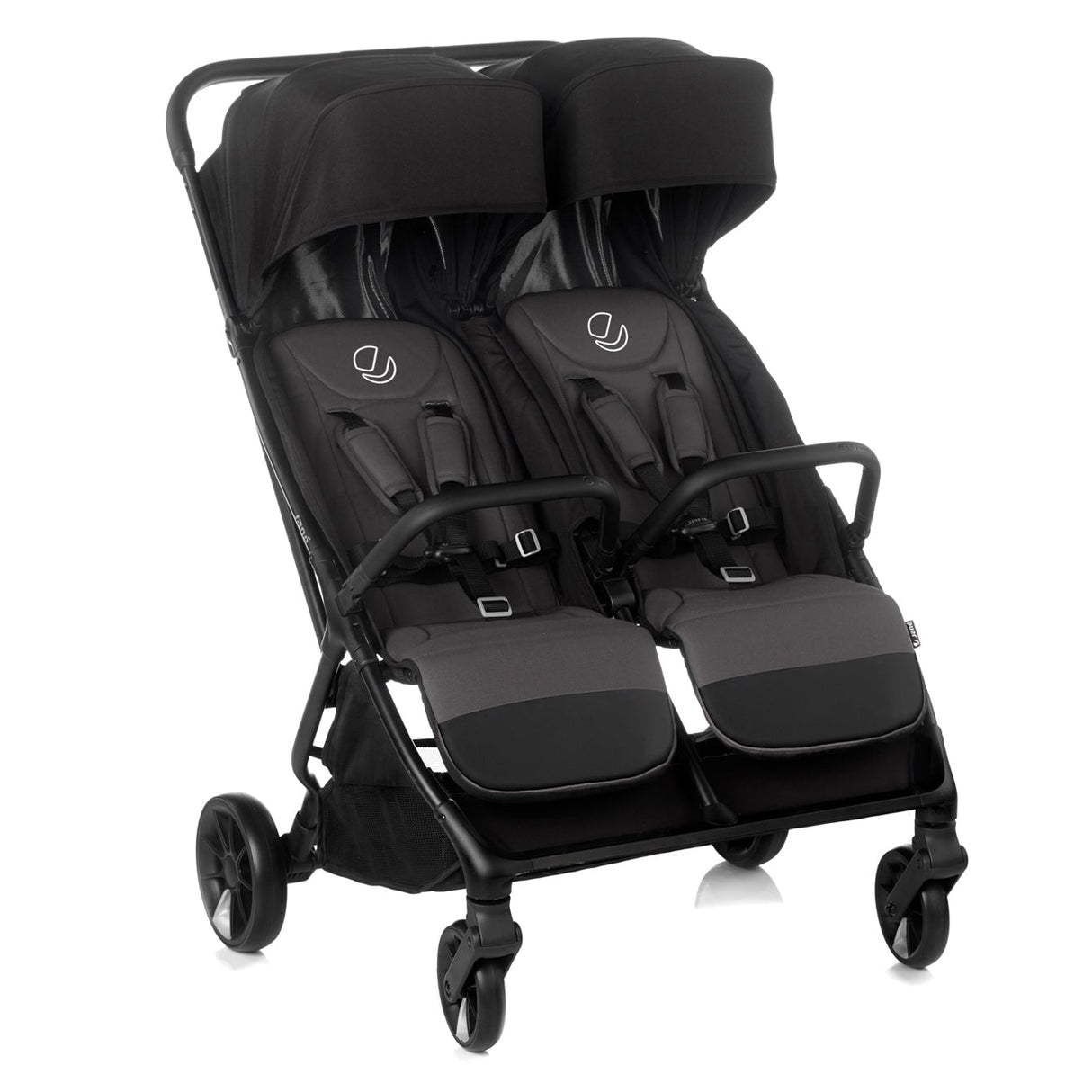 Twinside Twin Stroller + 1 Smart Carrycot, Coal