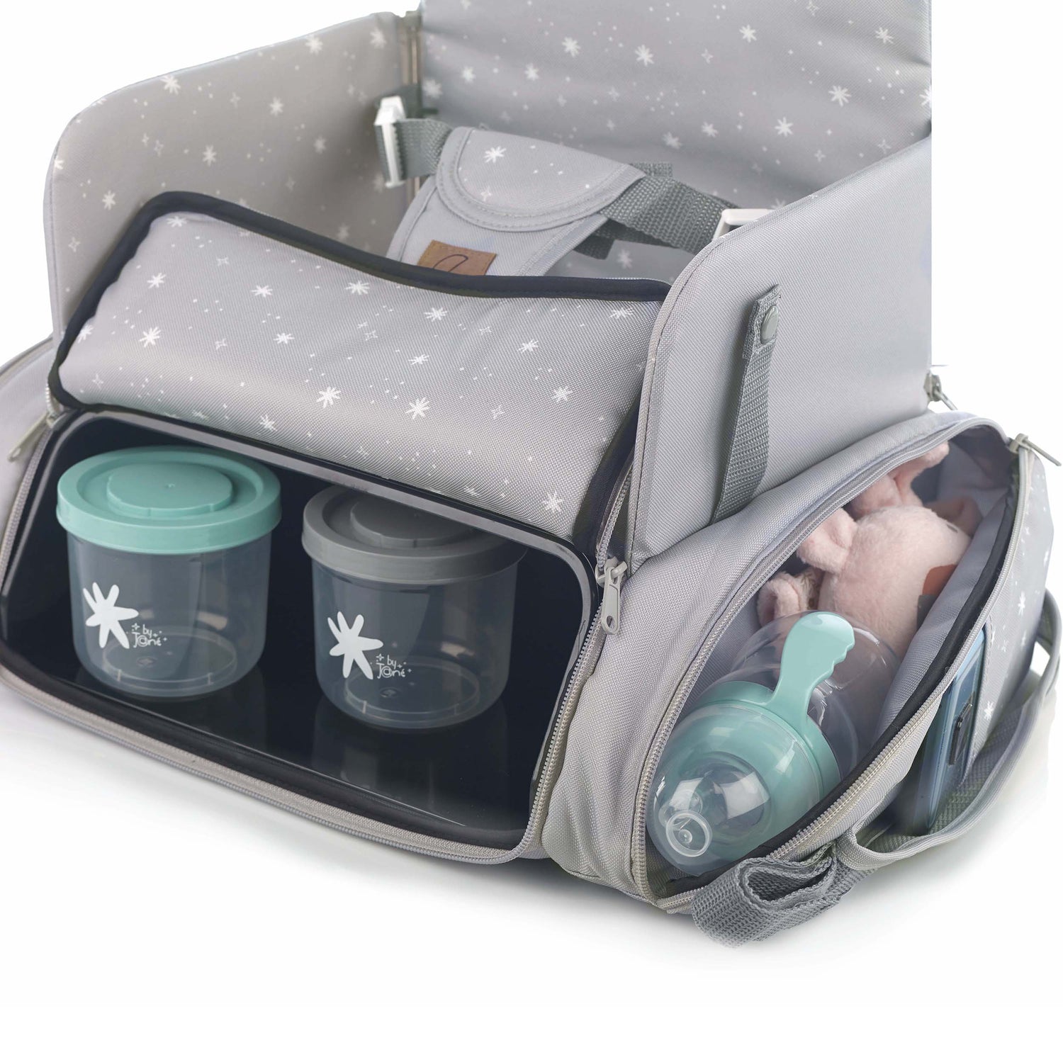 Jane Avant Travel Highchair with Storage, Dim Grey