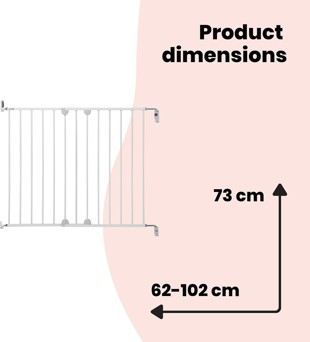 Safety 1st Wall Fix Extending Metal Gate - White