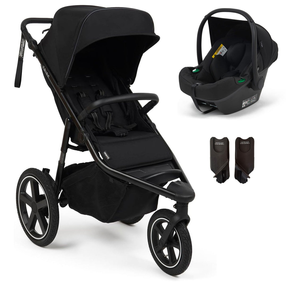Tribe All-Terrain Jogger Buggy + Infant iSize Car Seat, Black