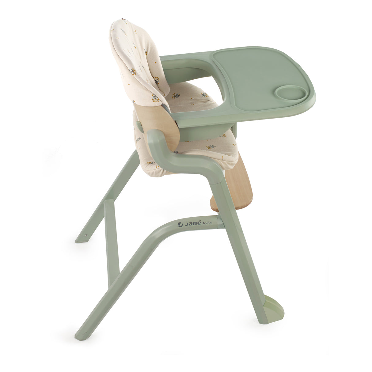 Jane Noah Highchair – Convertible Beechwood Chair from 6 Months to Adulthood, Botanic