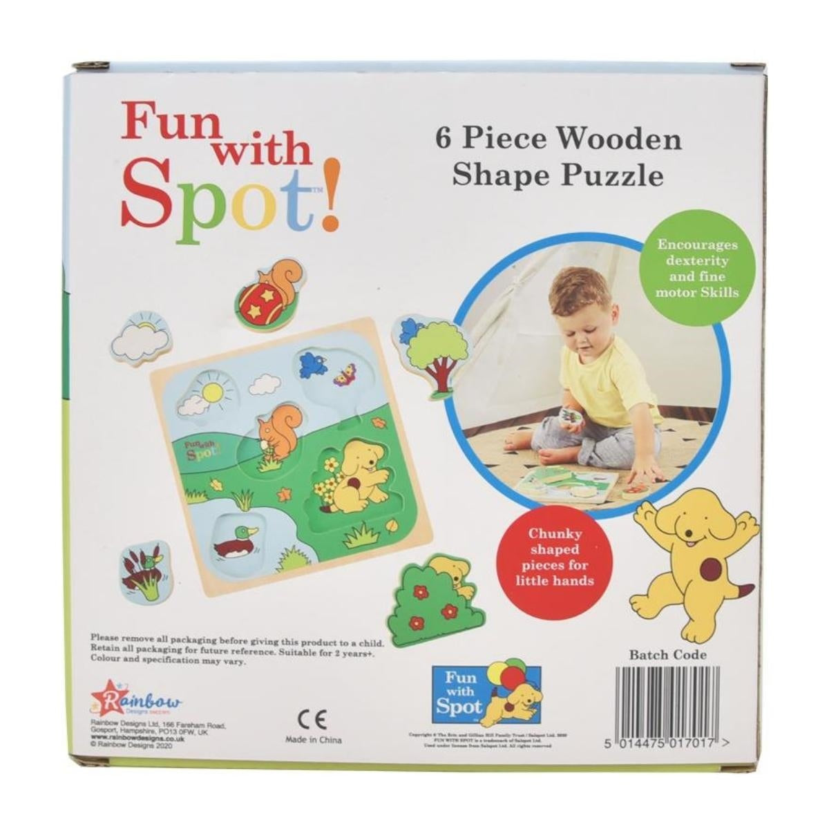 Rainbow Designs Spot Wooden Shape Puzzle