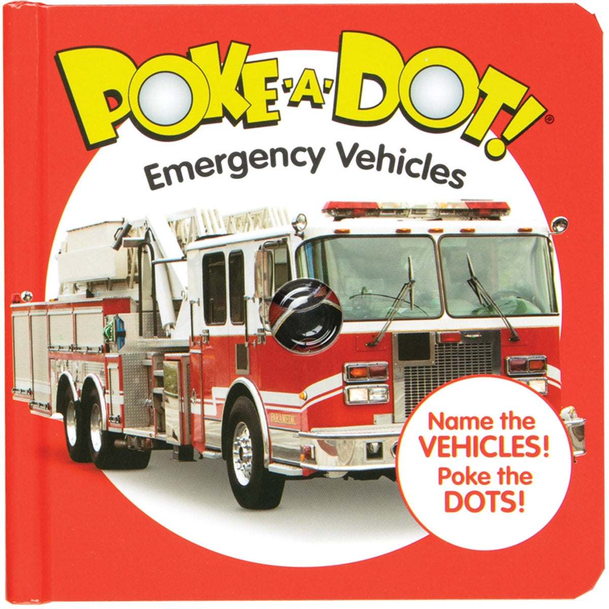 Melissa & Doug Poke-A-Dot Interactive Book, Emergency Vehicles