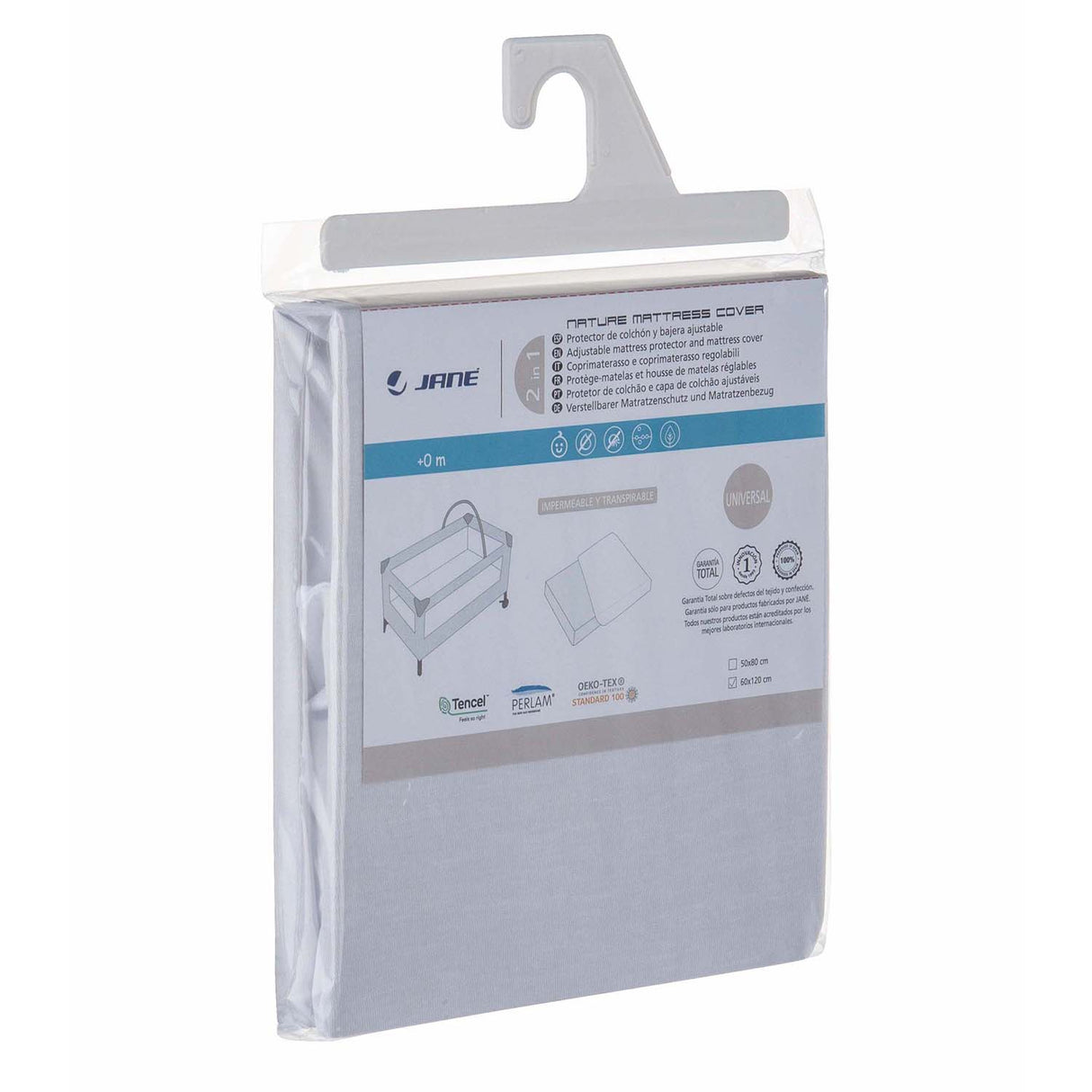 Jane Nature Cot Mattress Cover – 2-in-1 Fitted Sheet & Waterproof Mattress Protector