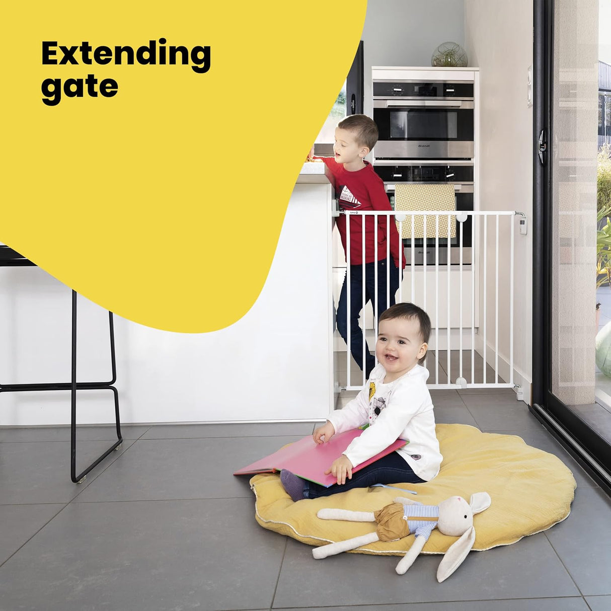 Safety 1st Wall Fix Extending Metal Gate - White