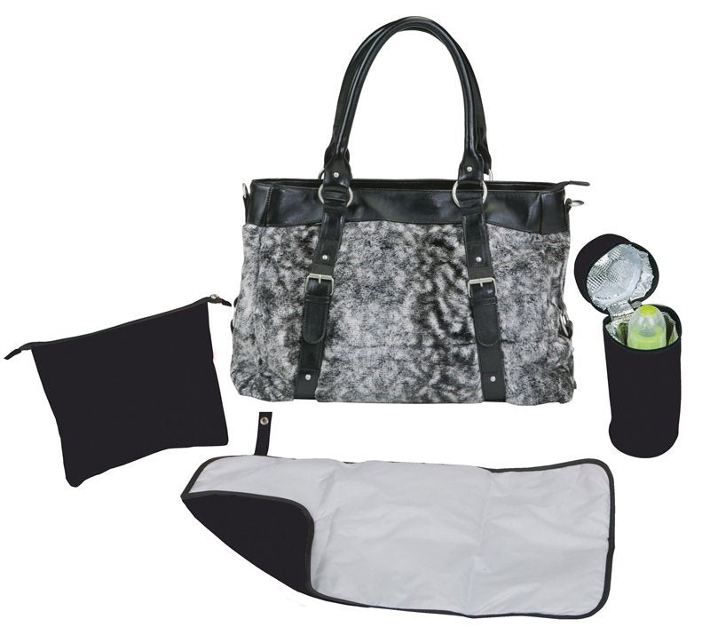 Jane Faux Leather & Fur Changing Bag