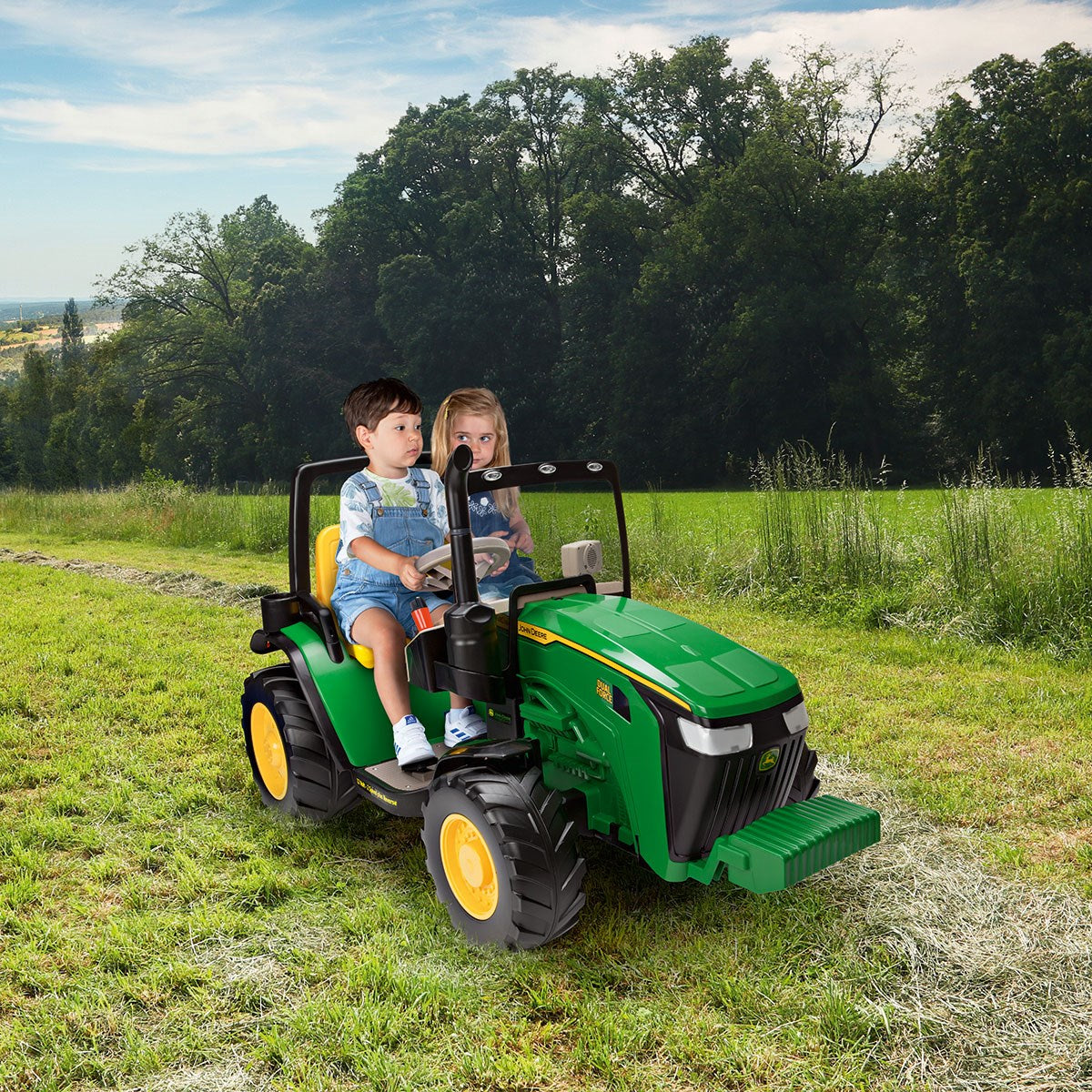 Peg Perego John Deere Dual Force, Two Seater 12 Volt Electric Tractor, 3+ years