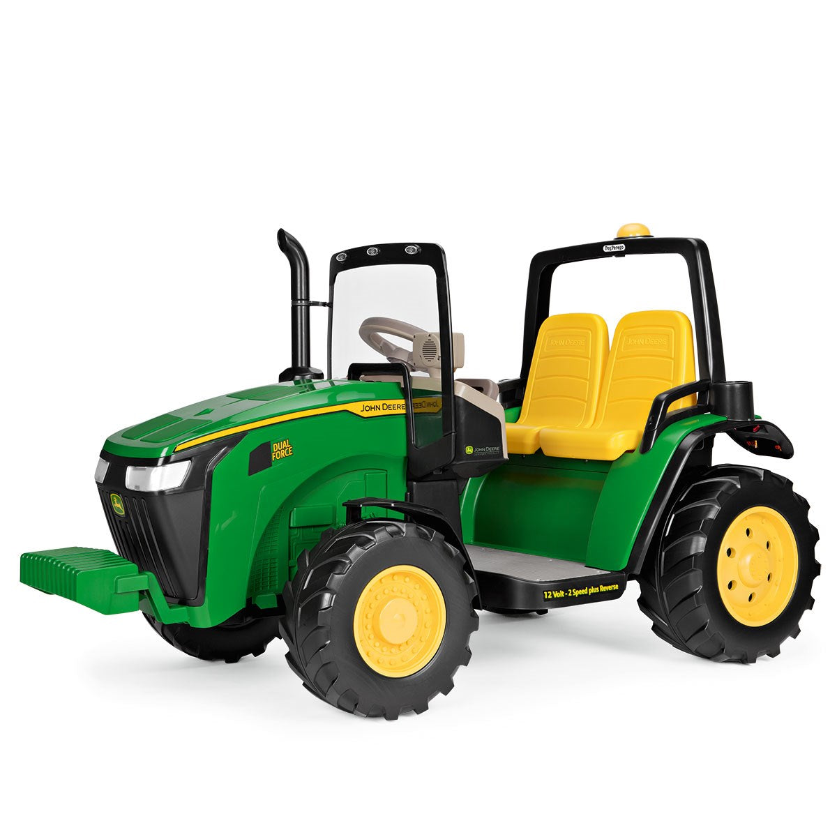 Peg Perego John Deere Dual Force, Two Seater 12 Volt Electric Tractor, 3+ years