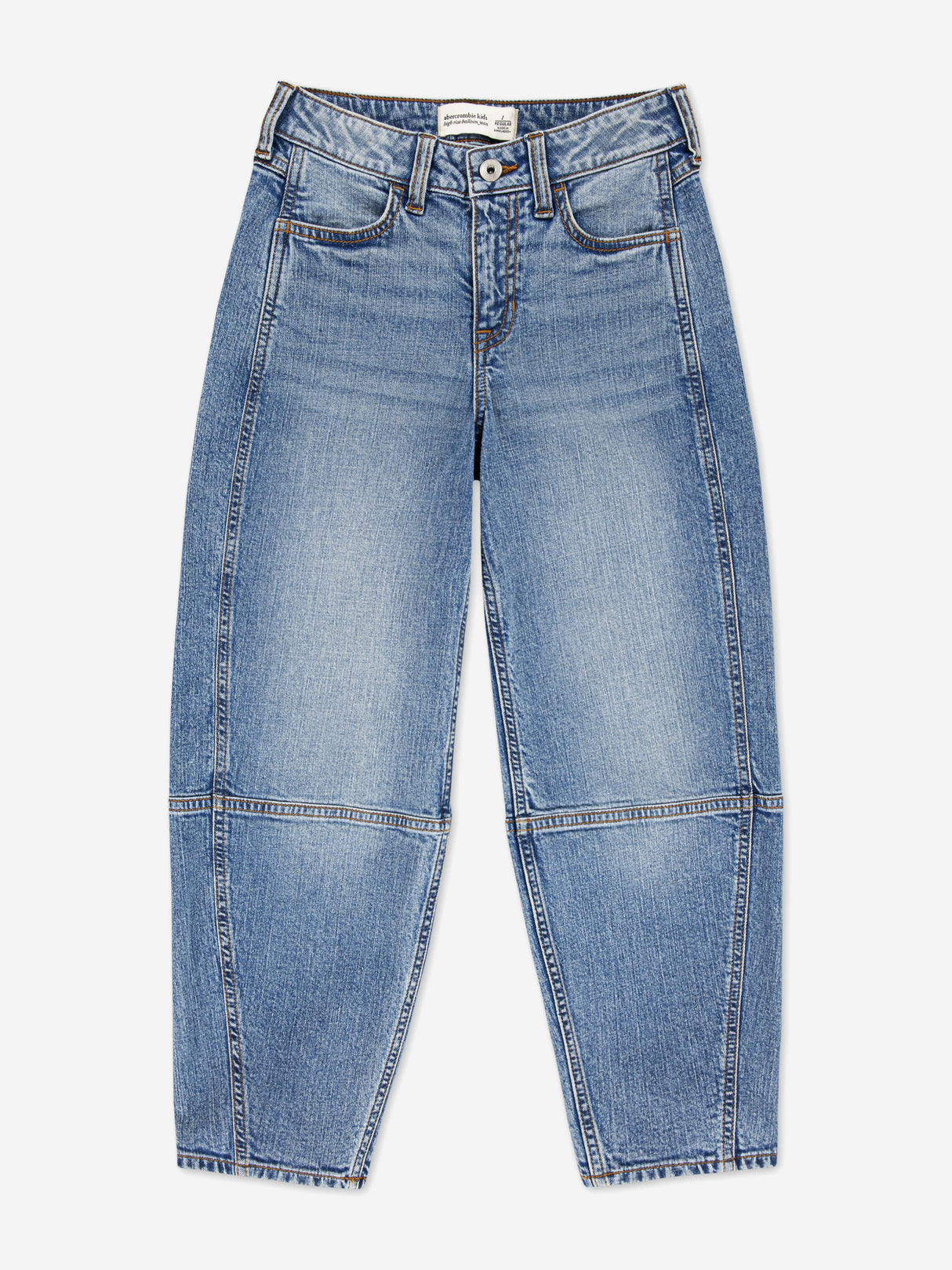 Abercrombie & Fitch Girls High Rise Balloon Jeans in Blue