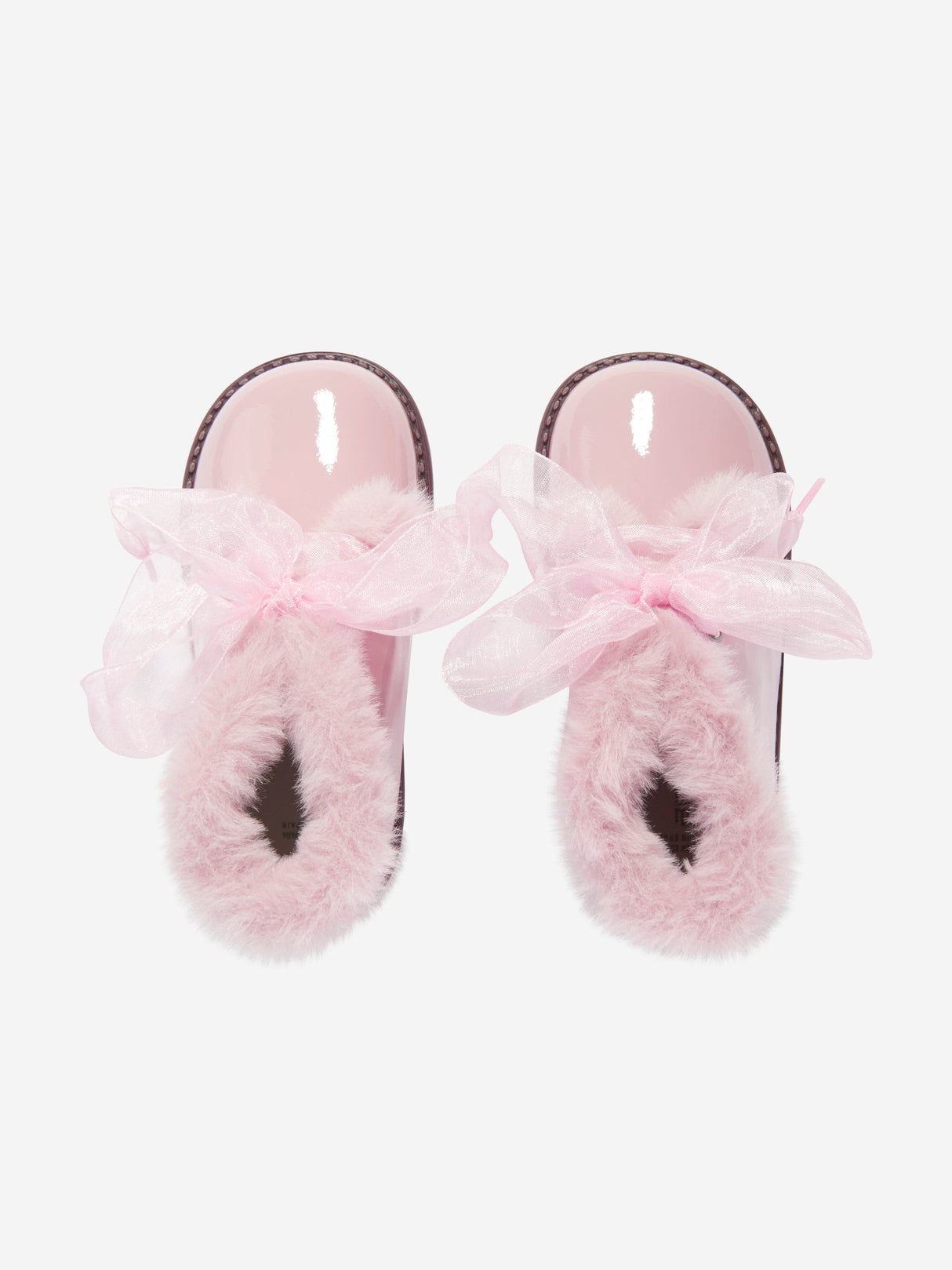 Andanines Girls Patent Leather Boots in Pink