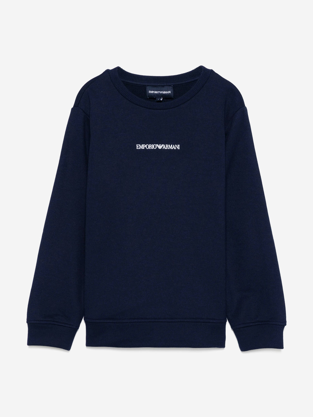Emporio Armani Boys Logo Sweatshirt in Navy