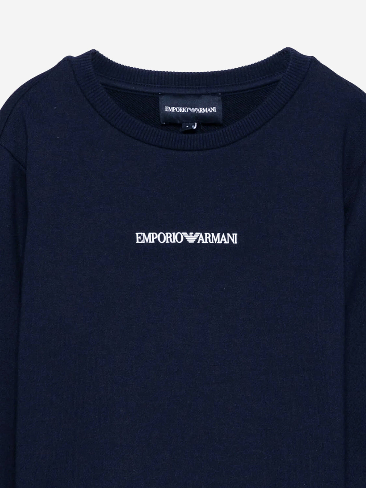 Emporio Armani Boys Logo Sweatshirt in Navy