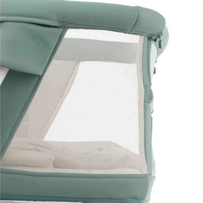 Jane Baby Side Crib + 4 Piece Bedding Set & Safety Mattress, Sesame