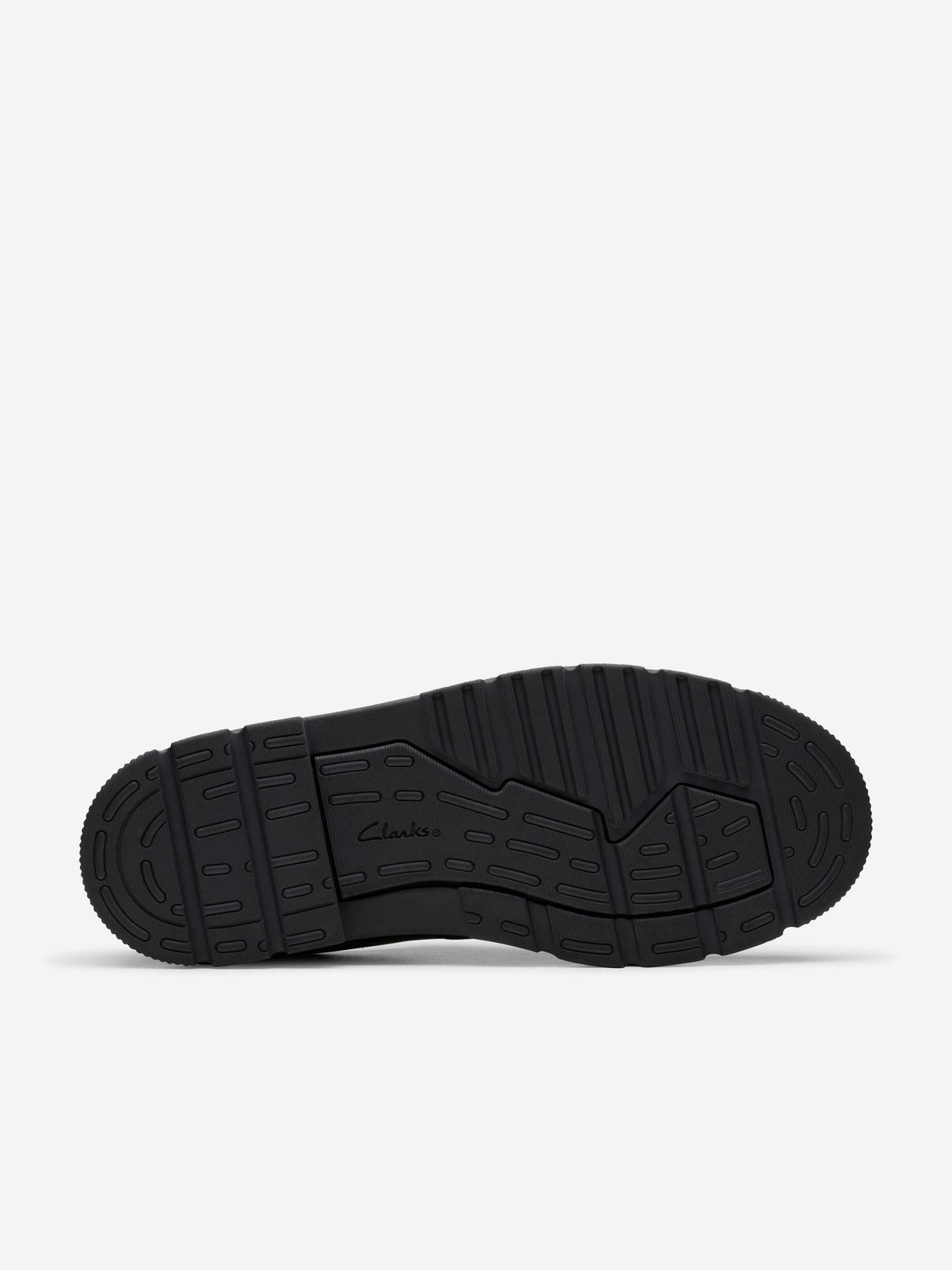 Clarks Boys Leather Lorcam Loop Shoes in Black (Wide Fit)