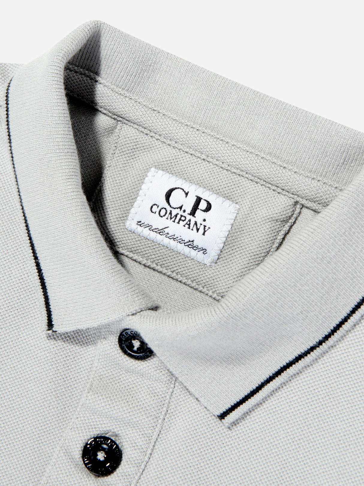 C.P. Company Boys Logo Polo Shirt in Grey