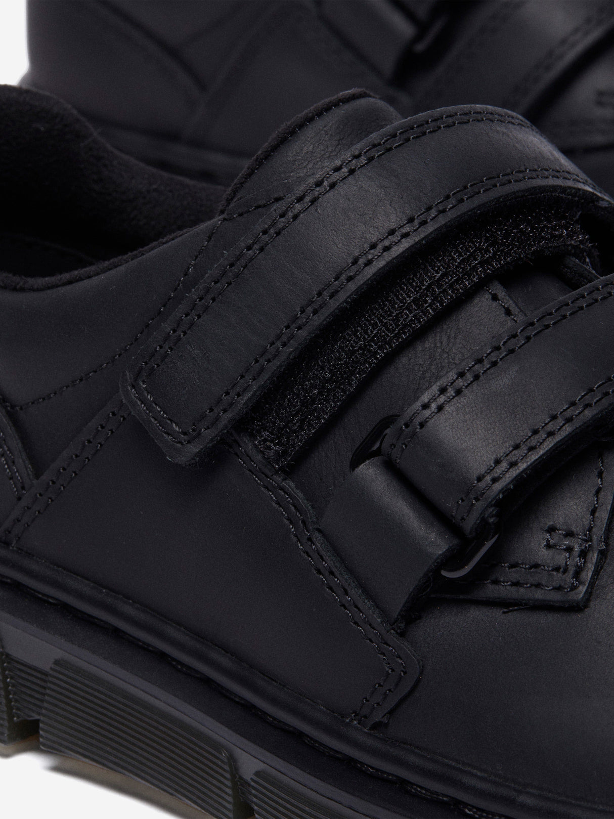 Dr Martens Boys Raffe Leather Strap Shoes in Black