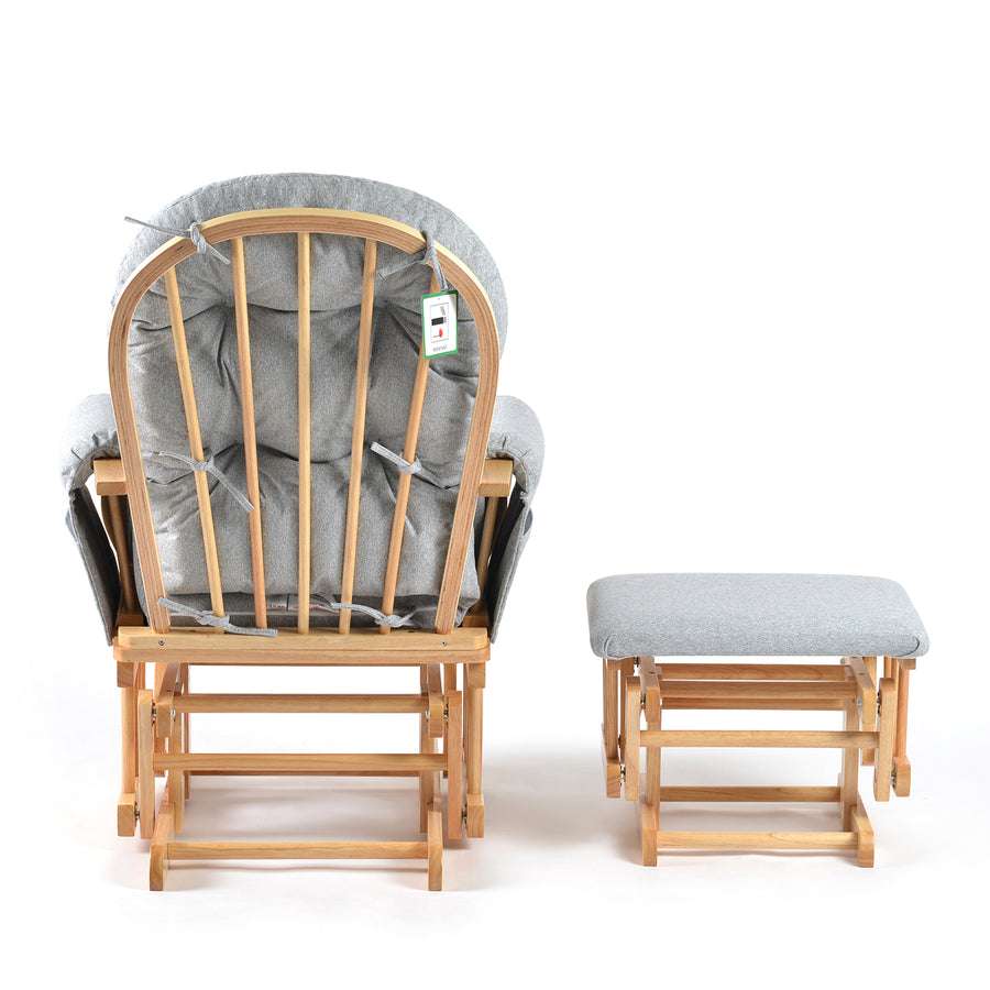 Johnston's Brompton Baby Nursing Glider & Footstool – Suedette Comfort with Smooth Glide