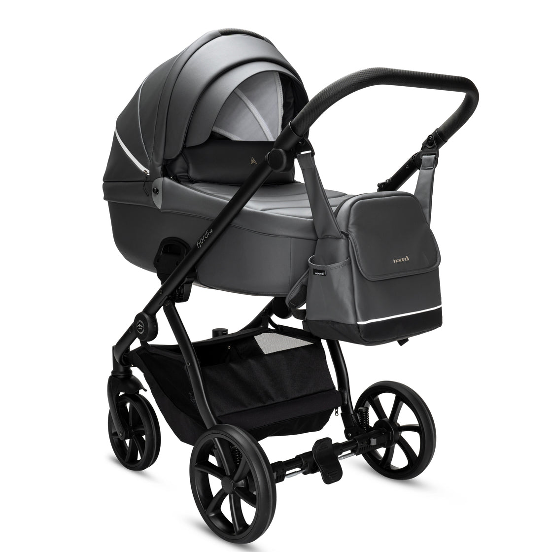 Noordi Fjordi V2 Leather 3in1 with Travel Carrier Car Seat - Shadow Grey (OPEN BOX)