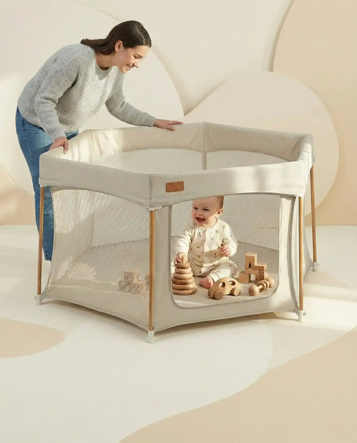 All Stars JOY Baby Playpen - Natural