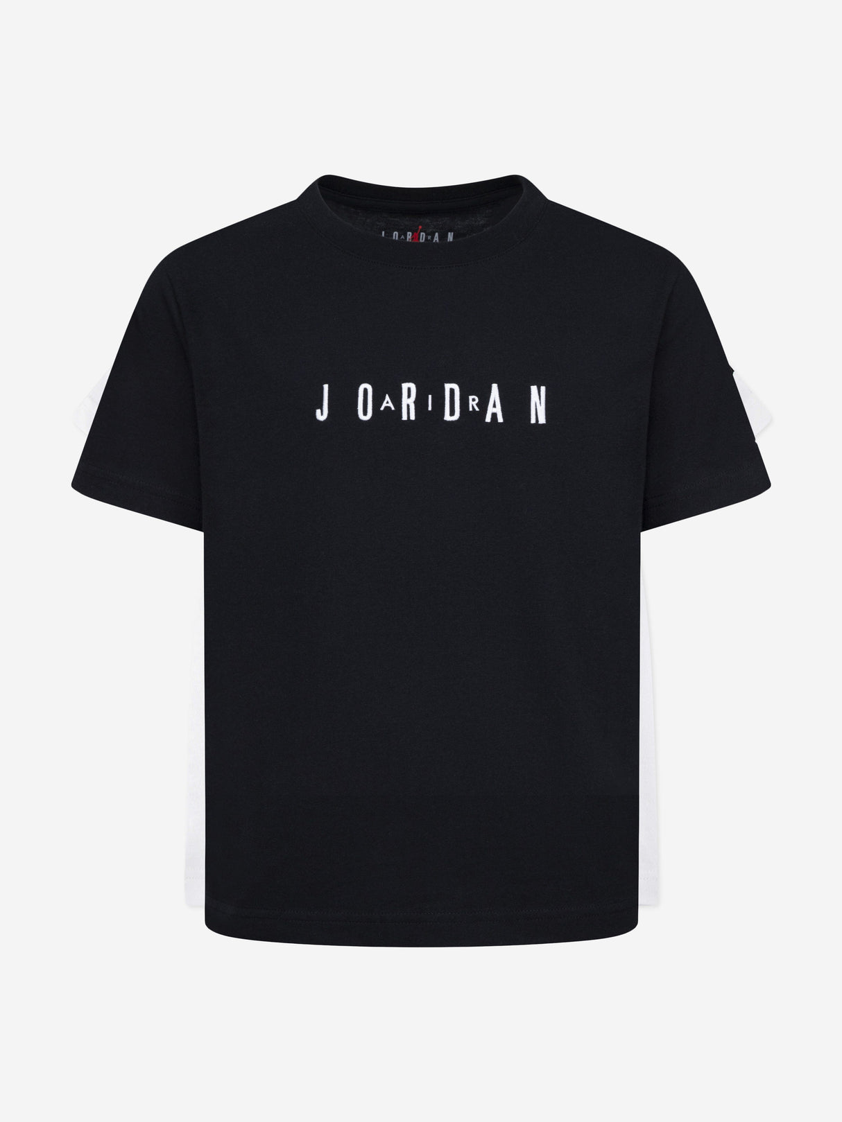 Jordan Boys MJ Wordmark Embroidered T-Shirt in Black