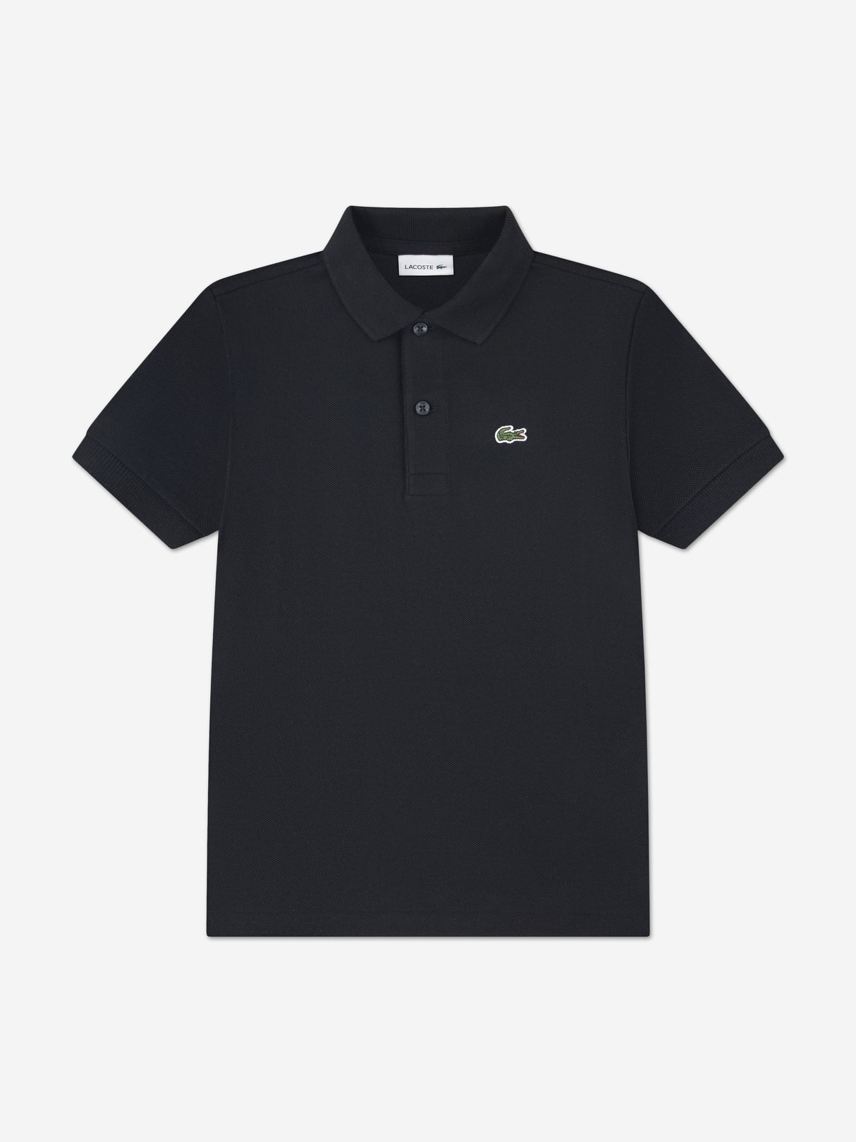 Lacoste Boys Petit Pique Polo Shirt in Black