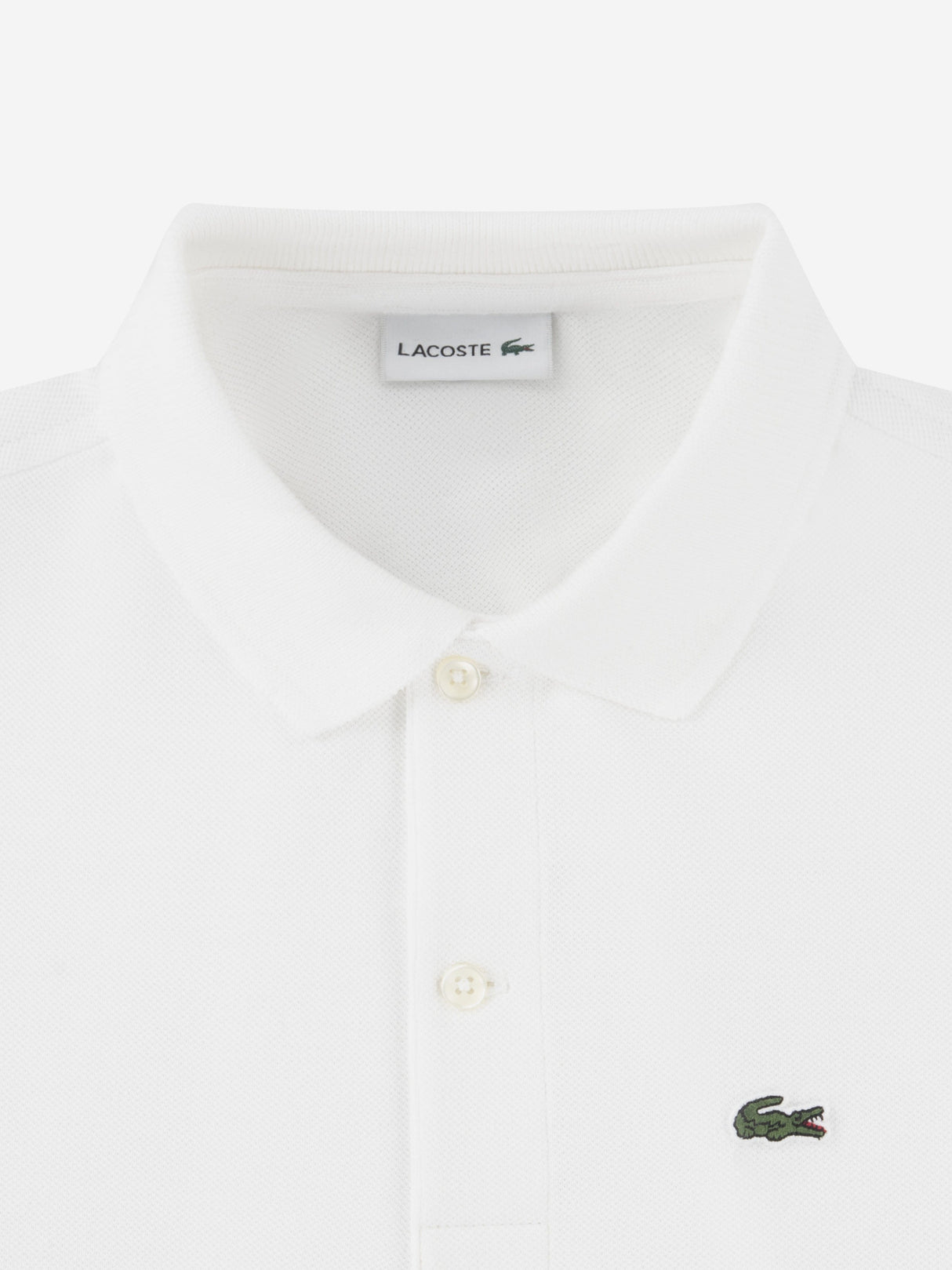 Lacoste Boys Petit Pique Polo Shirt in White
