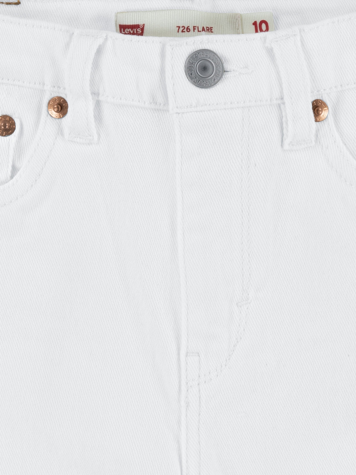 Levi's Girls 726 High Rise Flare Jeans in Ivory