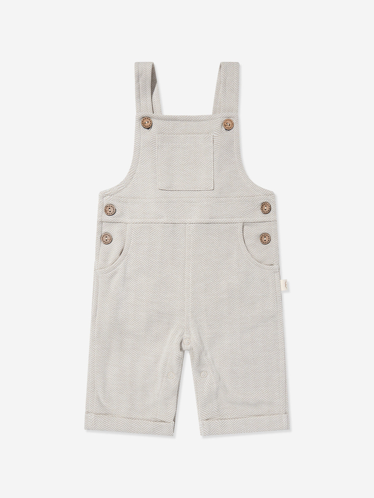 Mininio Baby Dungaree and T-Shirt Set in Beige