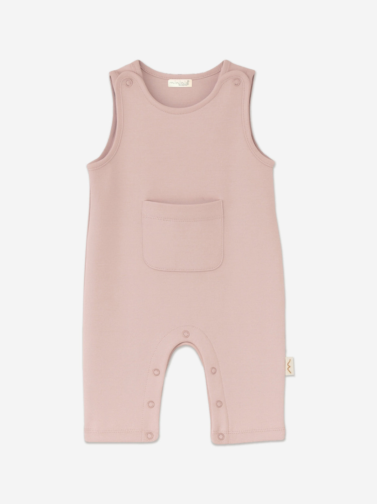 Mininio Baby Girls Organic Cotton Romper in Pink