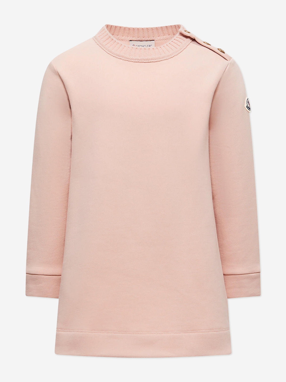 Moncler Enfant Girls Branded Sweater Dress in Pink