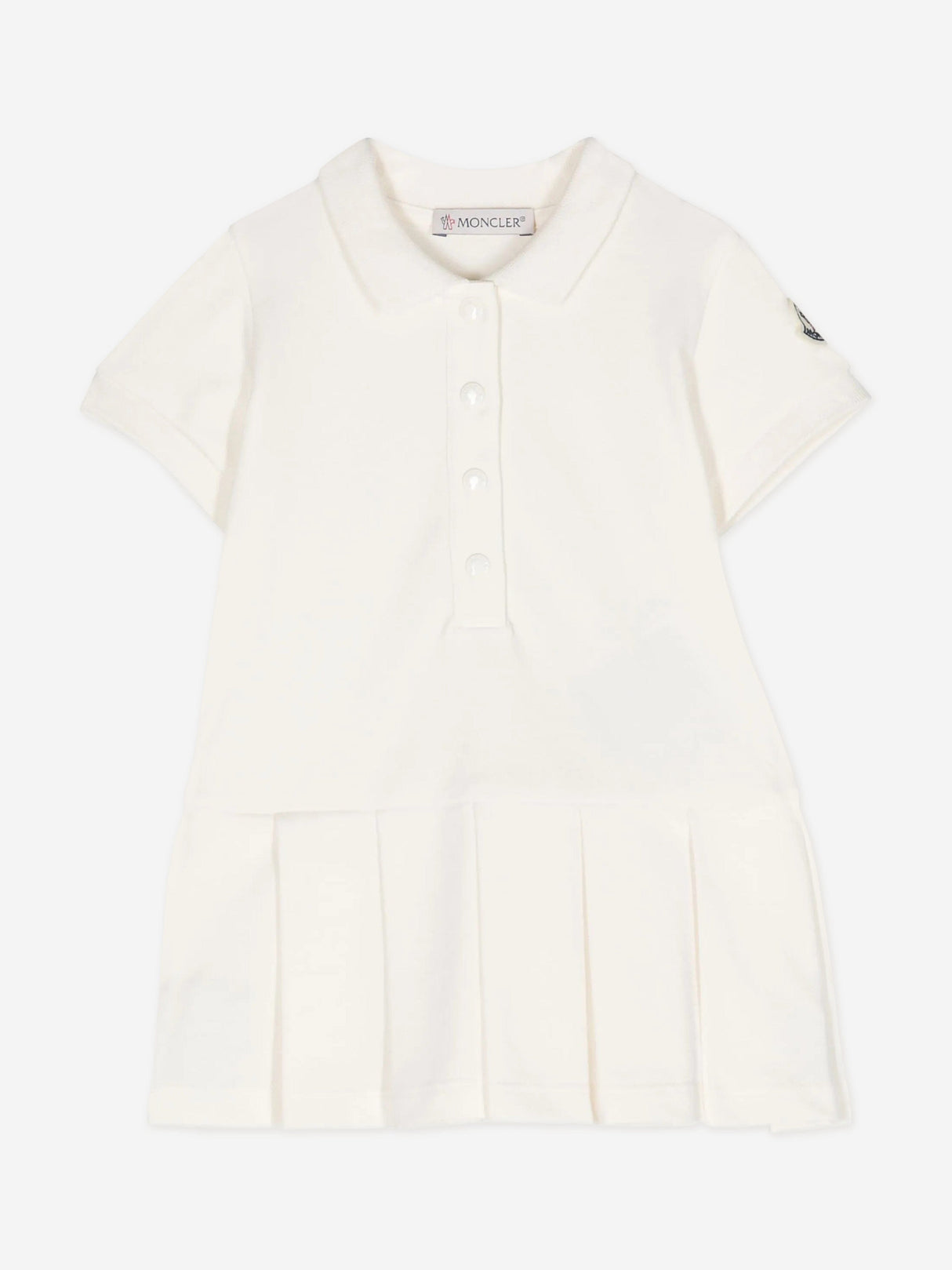 Moncler Enfant Baby Girls Polo Dress in Ivory