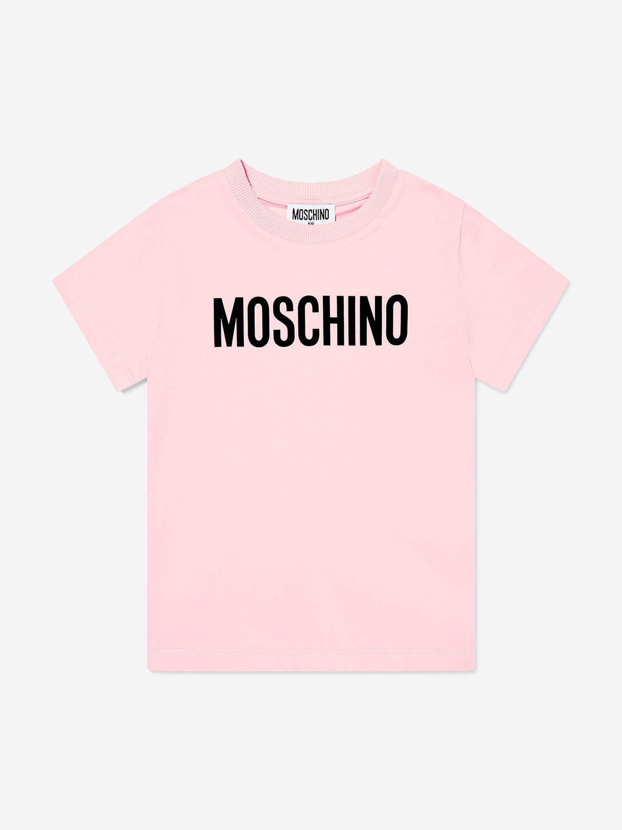 Moschino Girls Logo Print T-Shirt in Pink