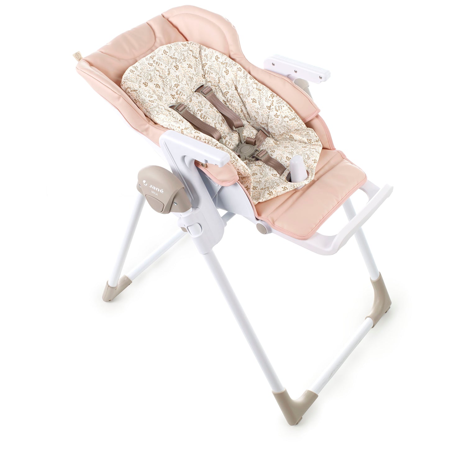 Jane Mila Leatherette Highchair, Pale