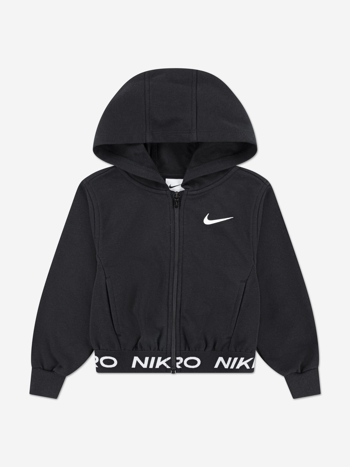Nike Girls NP Essentials Zip Up Top in Black