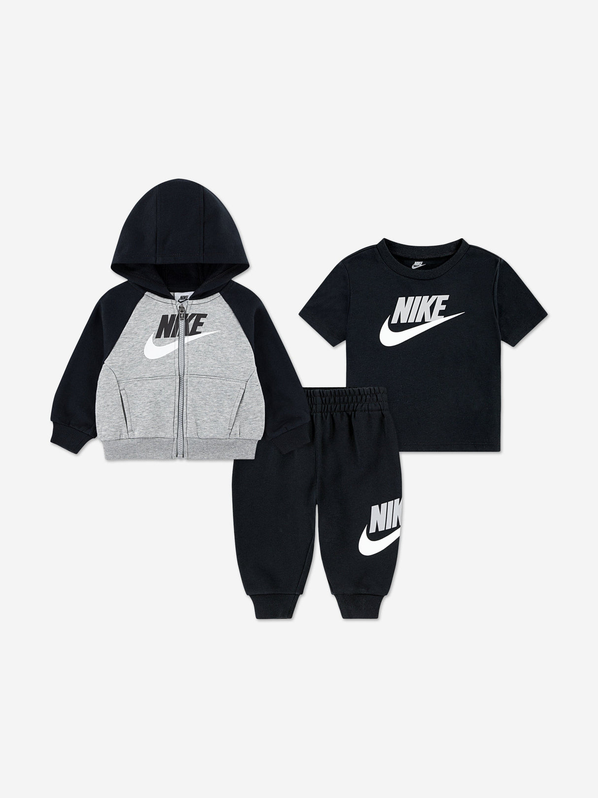 Nike Kids Colourblock HBR Tracksuit in Black