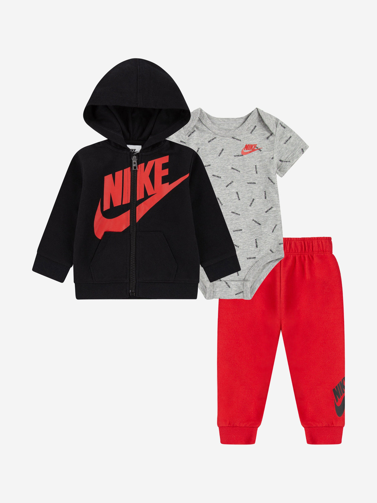 Nike Baby Boys 3 Piece Tracksuit Set in Red