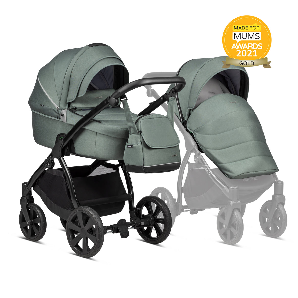 Noordi Fjordi V1 3in1 with Joie i-Snug 2 Car Seat, Fern