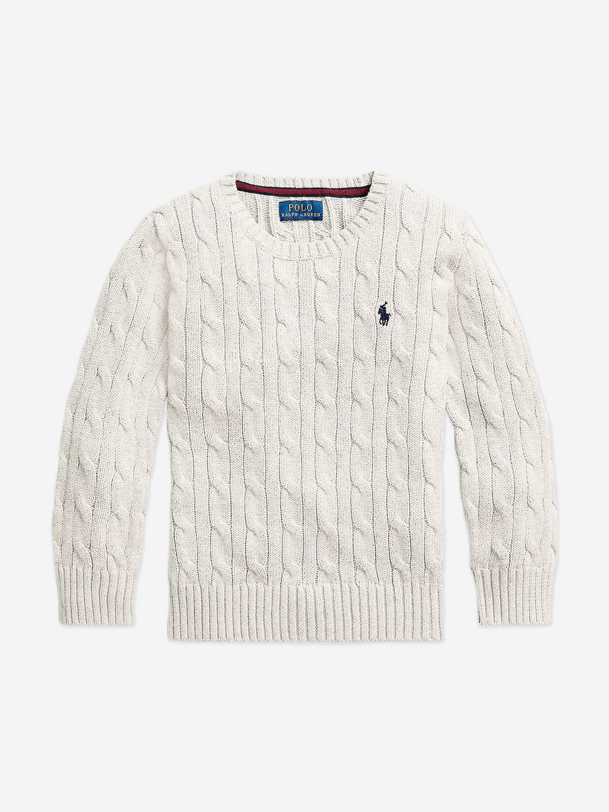 Ralph Lauren Boys Cable Knit Jumper in White
