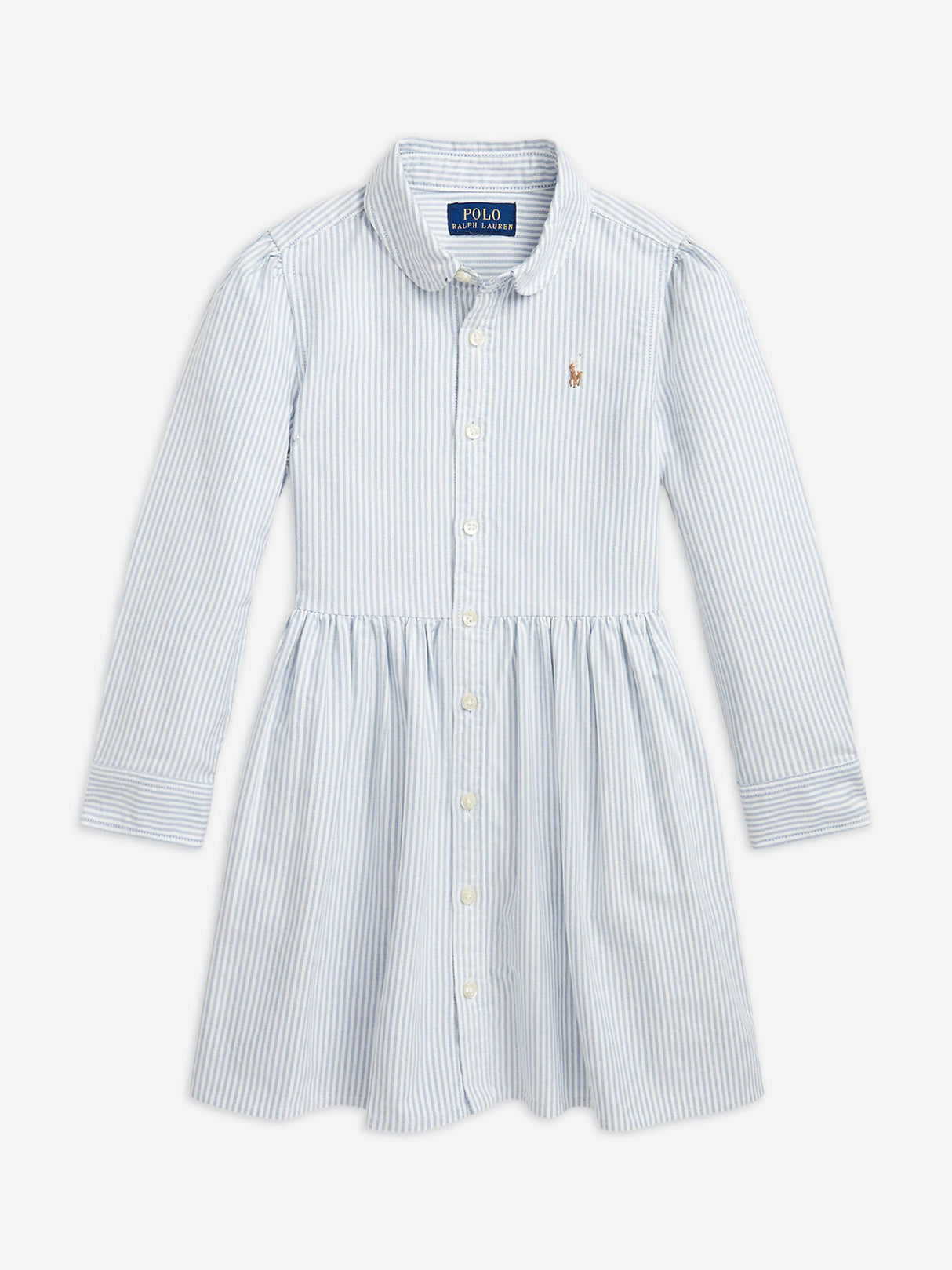 Ralph Lauren Girls Classic Oxford Shirt Dress in Blue