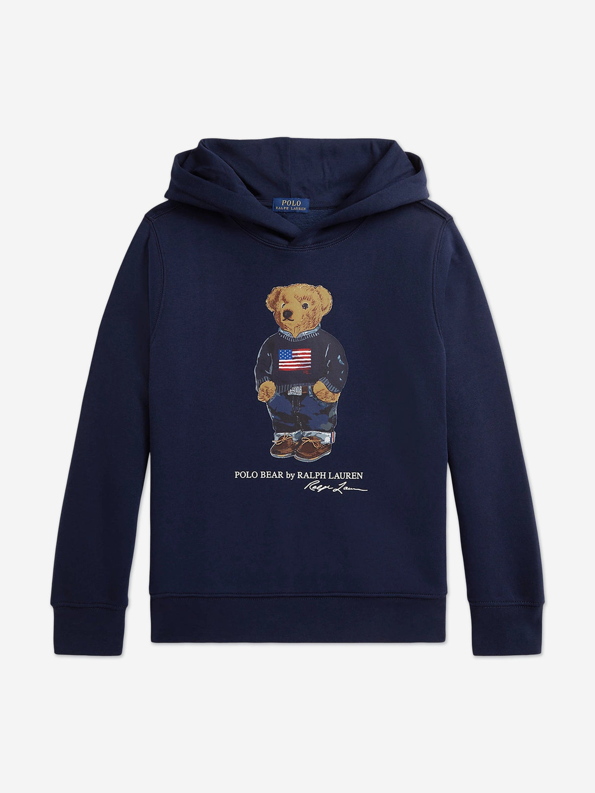 Ralph Lauren Boys Polo Bear Hoodie In Navy
