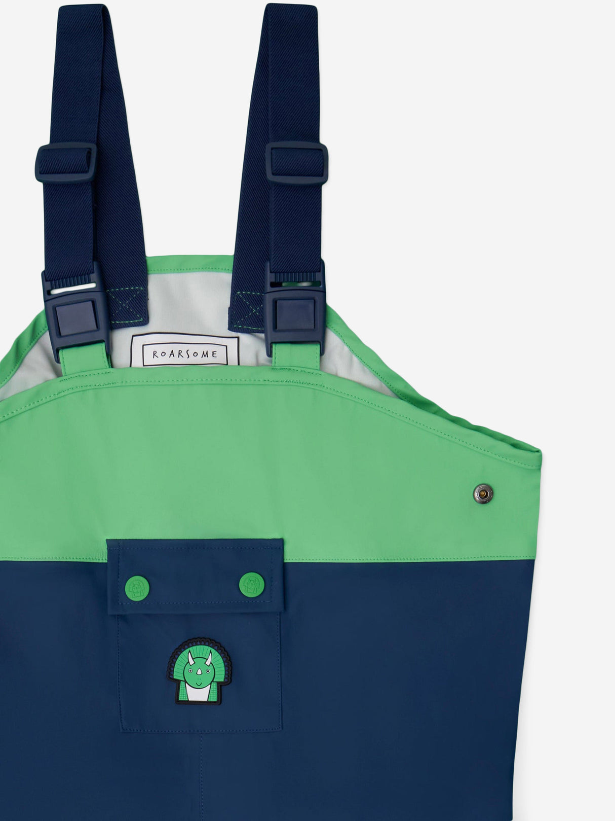Roarsome Kids Spike The Dinosaur Waterproof Trousers in Green