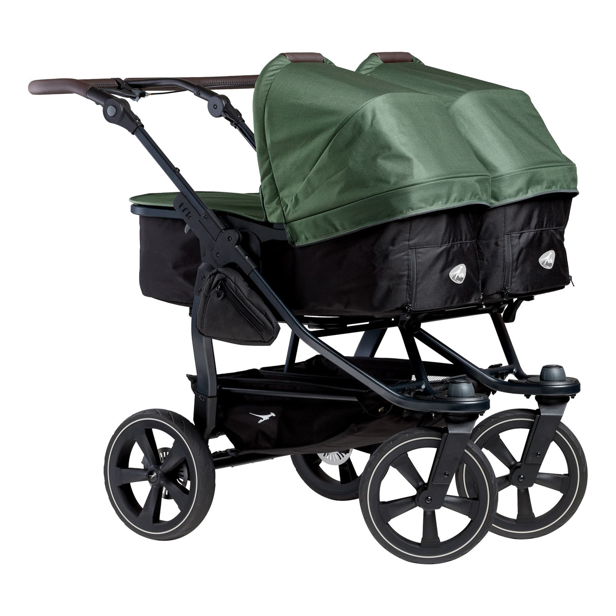 TFK Duo 2 Double Pushchair with 2 Combi Units – All-Terrain Twin from Birth to 3 Years