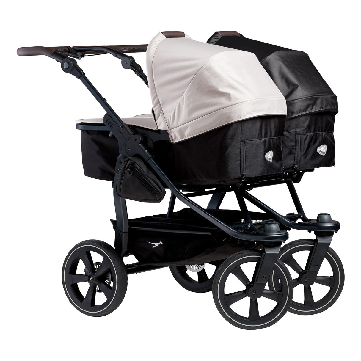 TFK Duo 2 Double Pushchair with 2 Combi Units – All-Terrain Twin from Birth to 3 Years