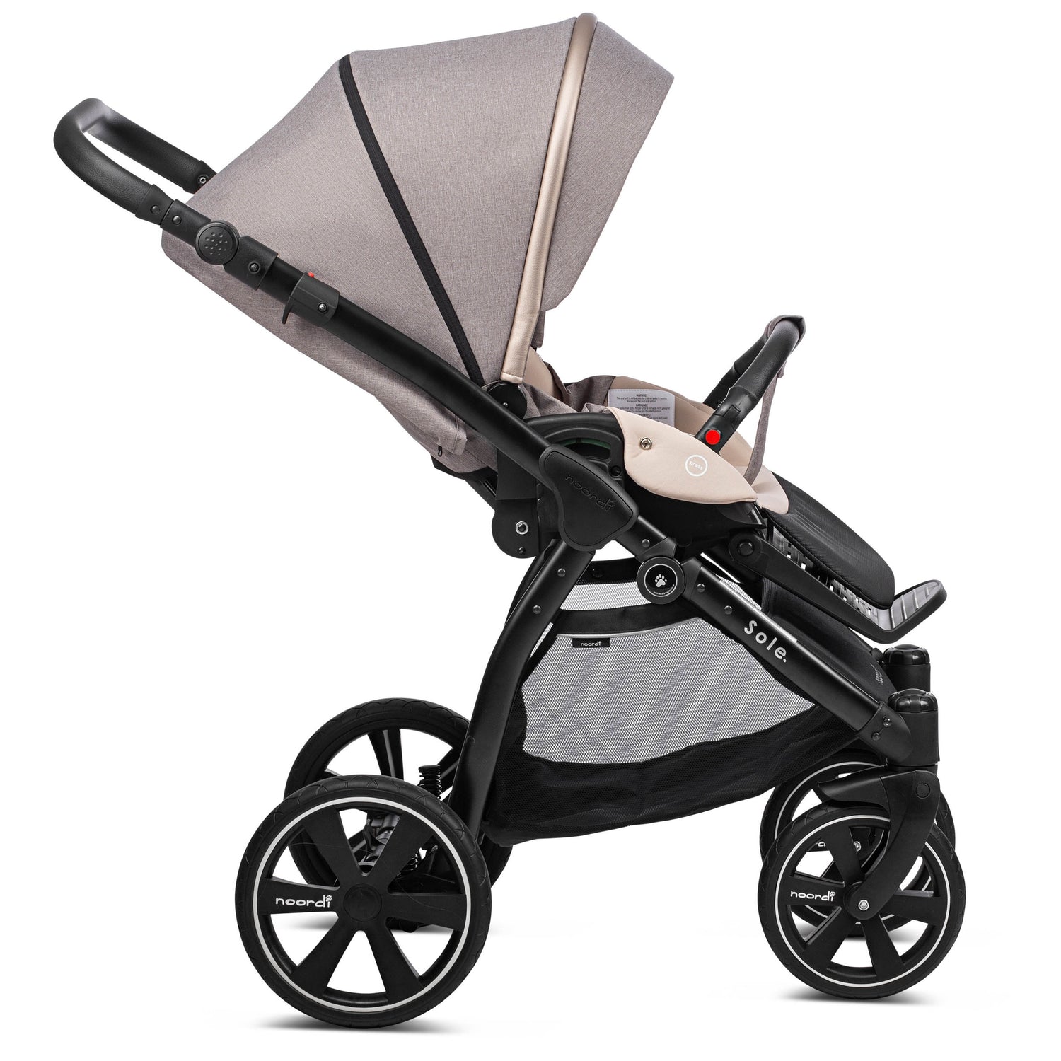 Noordi Sole Go 3in1 + Travel Carrier Car Seat, Beige