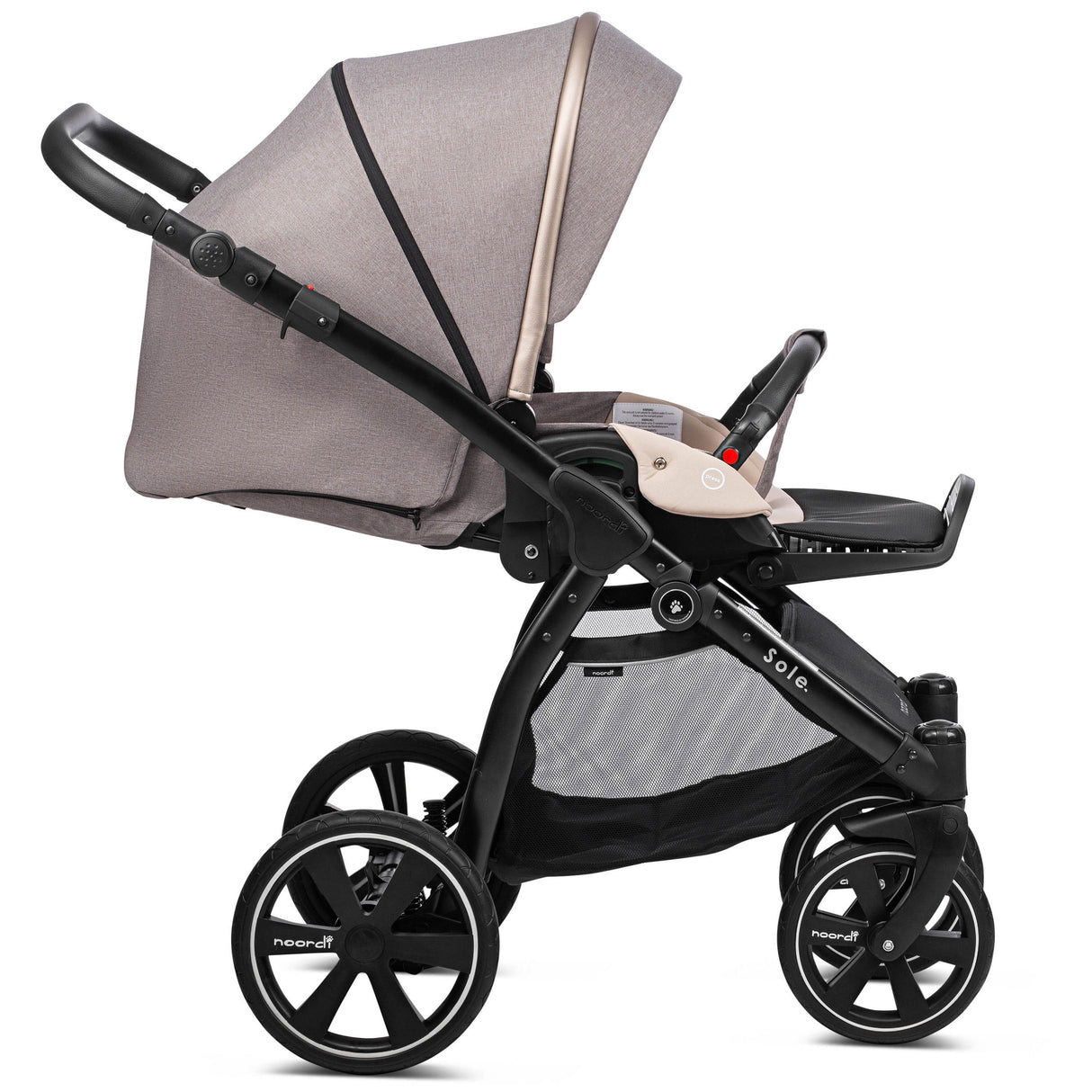 Noordi Sole Go 3in1 + Travel Carrier Car Seat, Beige